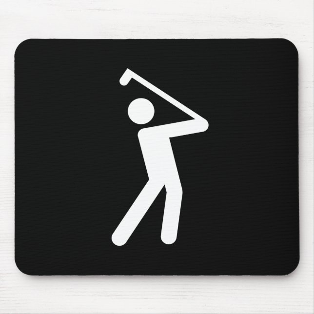 Alfombrilla De Ratón Pictograma Golfing Mousepad (Frente)