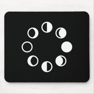 Alfombrilla De Ratón Pictograma lunar Mousepad de las fases
