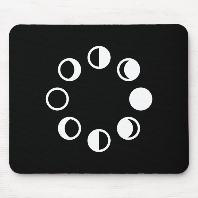 Alfombrilla De Ratón Pictograma lunar Mousepad de las fases (Frente)