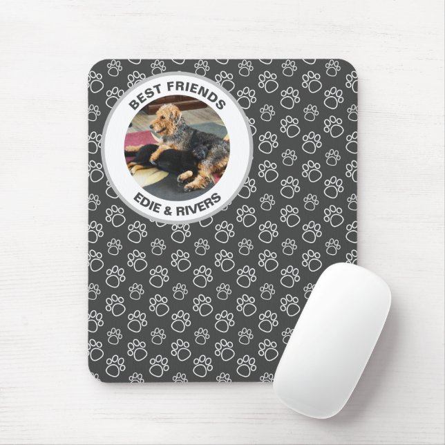 Alfombrilla De Ratón Pie de perro tierno Imprime Mousepad (Con ratón)