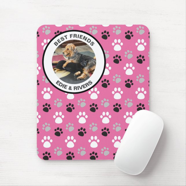 Alfombrilla De Ratón Pie de perro tierno Imprime Mousepad (Con ratón)