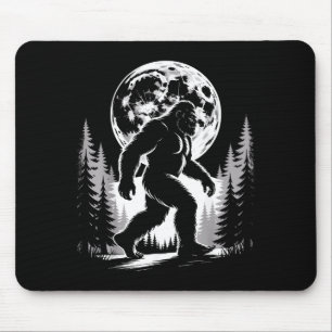Alfombrilla De Ratón Pie Grande Sasquatch Bosque Críptido Luz de Luna A