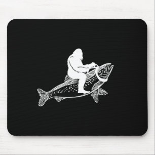 Alfombrilla De Ratón Pie Grande Sasquatch Pesca con Mosca Trucha Pescad