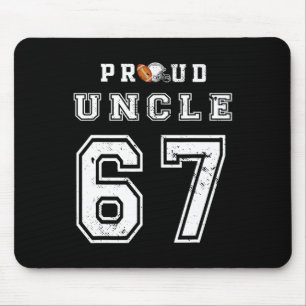 Alfombrilla De Ratón Pie Personalizado Tío Orgulloso Número 67 Personal