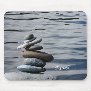 Alfombrilla De Ratón Piedras Zen de Terapeuta, Mar