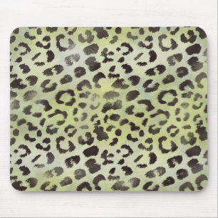 Alfombrilla De Ratón Piel de leopardo en verde lima mandarina