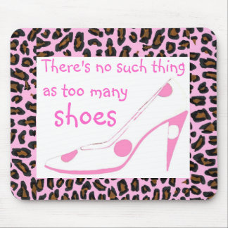 Alfombrilla De Ratón Piel del leopardo y tacón alto ShoesPink del