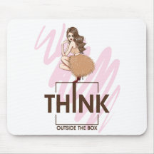 Piensa fuera de la caja mujer