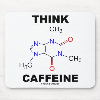 Alfombrilla De Ratón Piense el cafeína (la molécula química del cafeína