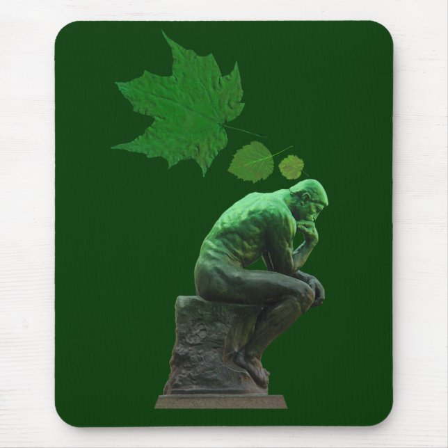 Alfombrilla De Ratón Piense el verde (Frente)