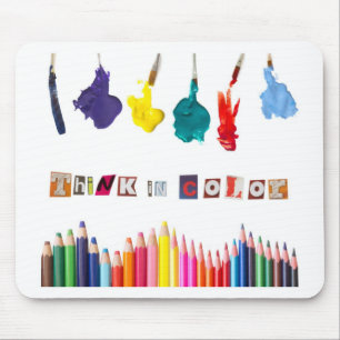 Alfombrilla De Ratón piense en color