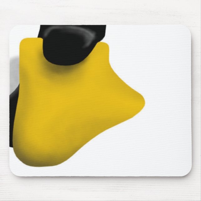 ALFOMBRILLA DE RATÓN PIERNA DEL PIE DEL PINGÜINO DE LINUX TUX (Frente)