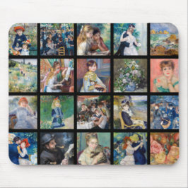 Alfombrilla De Ratón Pierre-Auguste Renoir - Collage de cuadrícula de o