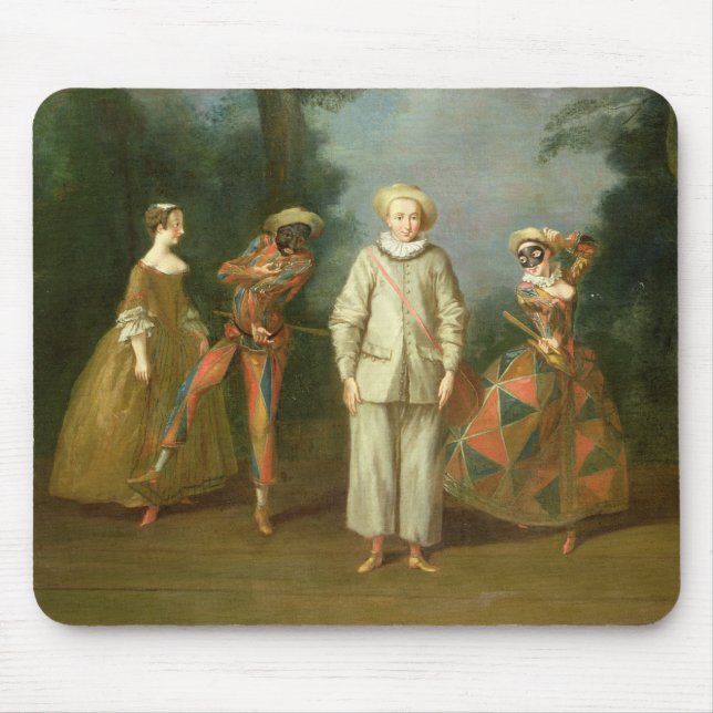 Alfombrilla De Ratón Pierrot y Harlequin (Frente)
