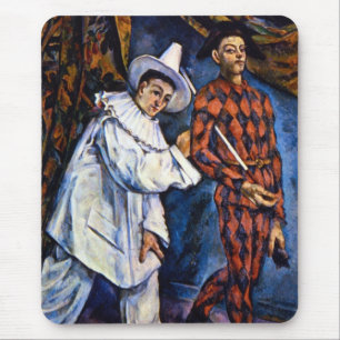 Alfombrilla De Ratón Pierrot y Harlequin, Mardi Gras de Paul Cezanne