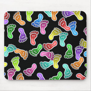 Alfombrilla De Ratón Pies felices de papel pintado