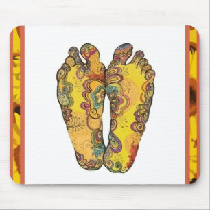 Alfombrilla De Ratón Pies felices Mousepad del hippy de Tappin