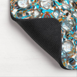 Alfombrilla De Ratón Pieza azulada perforada sobre textura blanca