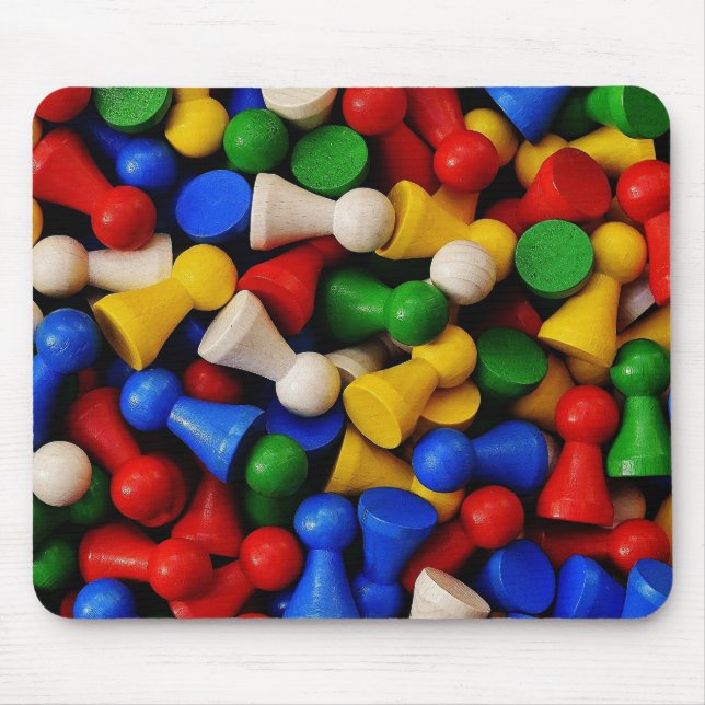 Alfombrilla De Ratón Pieza de juego de madera colorida (Frente)