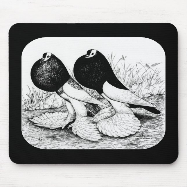 Alfombrilla De Ratón Pigeos exteriores de reverso (Frente)