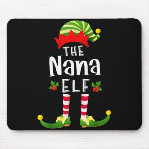 Alfombrilla De Ratón Pijama a juego de Nana Elfo de Navidad Partido de 