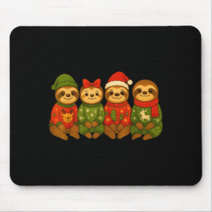 Alfombrilla De Ratón Pijama de Navidad Perezoso a juego Familia Hombres