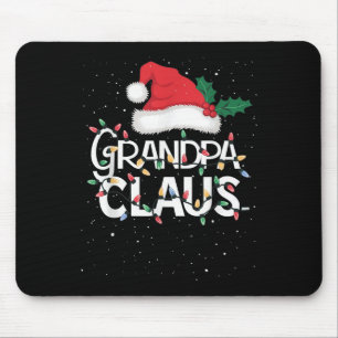 Alfombrilla De Ratón Pijama Luces de Navidad Abuelo Claus Familia Combi
