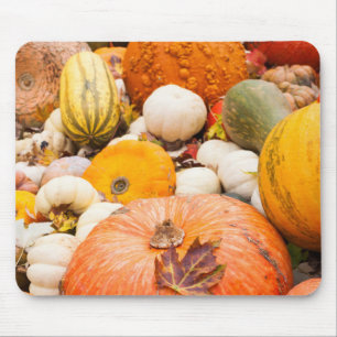 Alfombrilla De Ratón Pila de calabazas y de calabaza