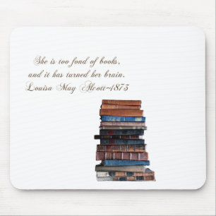 Alfombrilla De Ratón Pila de viejo libro-con cita
