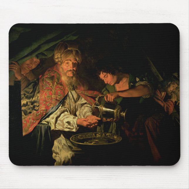 Alfombrilla De Ratón Pilate que se lava las manos (aceite en lona) (Frente)