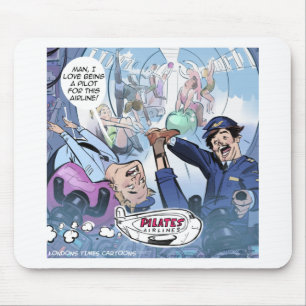 Alfombrilla De Ratón Pilates Airlines Rick London Funny Gifts