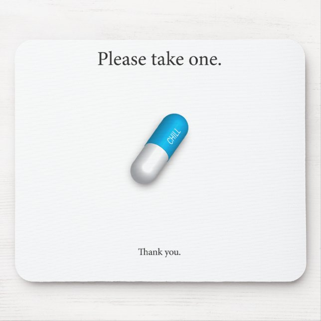 Alfombrilla De Ratón Píldora desapasible (Frente)