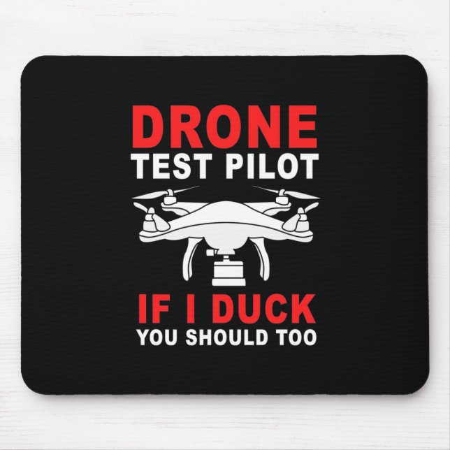 Alfombrilla De Ratón Piloto de prueba de drones (Frente)