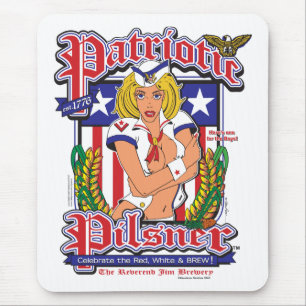 Alfombrilla De Ratón Pilsner patriótico/Estados Unidos