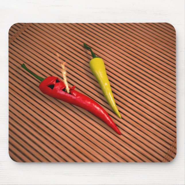 Alfombrilla De Ratón Pimienta de chile candente Mousepad (Frente)