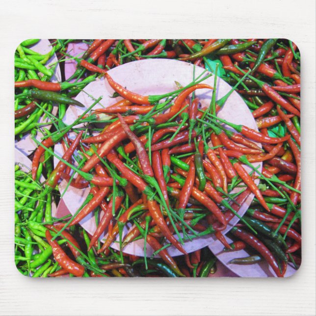 Alfombrilla De Ratón Pimientos de chile para ojos de pájaro (Frente)