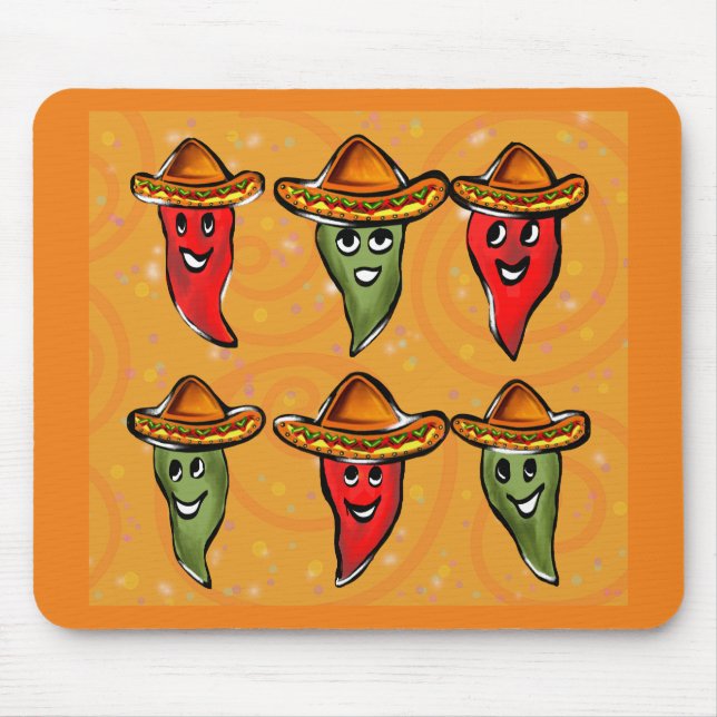 Alfombrilla De Ratón Pimientos del Cinco de Mayo (Frente)