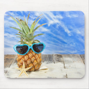 Alfombrilla De Ratón Piña con gafas de sol