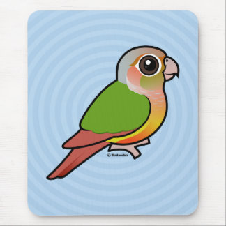 Alfombrilla De Ratón Piña Conure Verde-cheeked de Birdorable