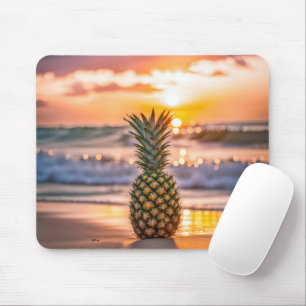 Alfombrilla De Ratón Piña en la playa tropical