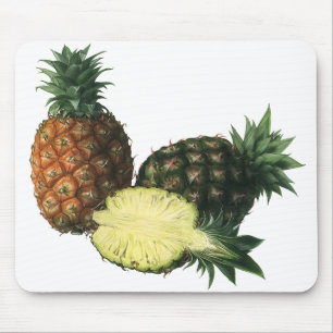 Alfombrilla De Ratón Piñas hawaianas de época, fruta orgánica