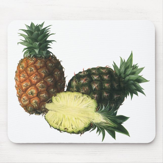 Alfombrilla De Ratón Piñas hawaianas de época, fruta orgánica (Frente)