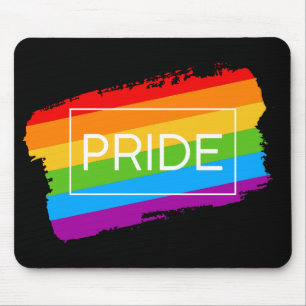 Alfombrilla De Ratón Pincel de orgullo arcoiris