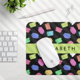 Alfombrilla De Ratón Pincel de pintura, pinceladas de pincel coloridas,