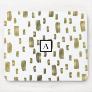Alfombrilla De Ratón Pincel Moderno Dorado Cobre Bronce Destello