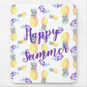 ALFOMBRILLA DE RATÓN PINEAPPLE AMARILLO Y PURPLE FELIZ VERANO