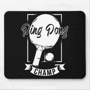 Alfombrilla De Ratón Ping Pong Champ Fun Table Tenis Player Tee