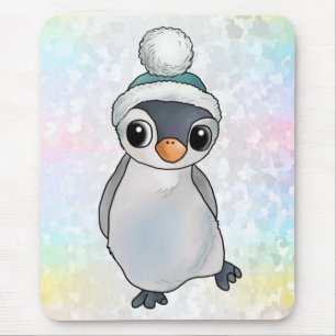 Alfombrilla De Ratón Pinguin mit Mütze