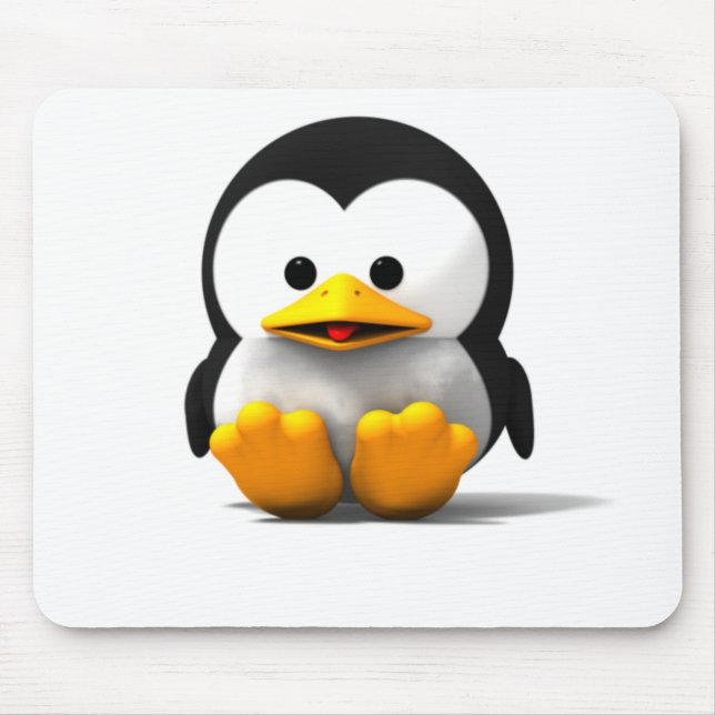 Alfombrilla De Ratón pingüino (Frente)