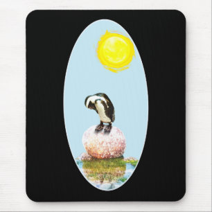 Alfombrilla De Ratón Pingüino al sol